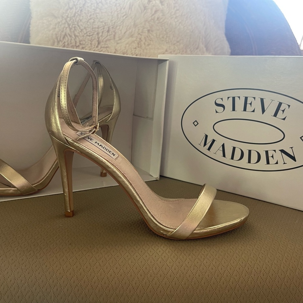 Gold Stecy Heels - Steve Madden